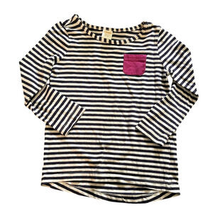 Gymboree Girls 4T Striped Long Sleeve Shirts Purple Pink Chest Pocket Fall 2016